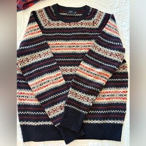 J. Crew Fair Isle Lambs Wool Sweater